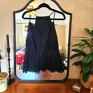 Express v-neck Racerback Lace Cami Blouse Top